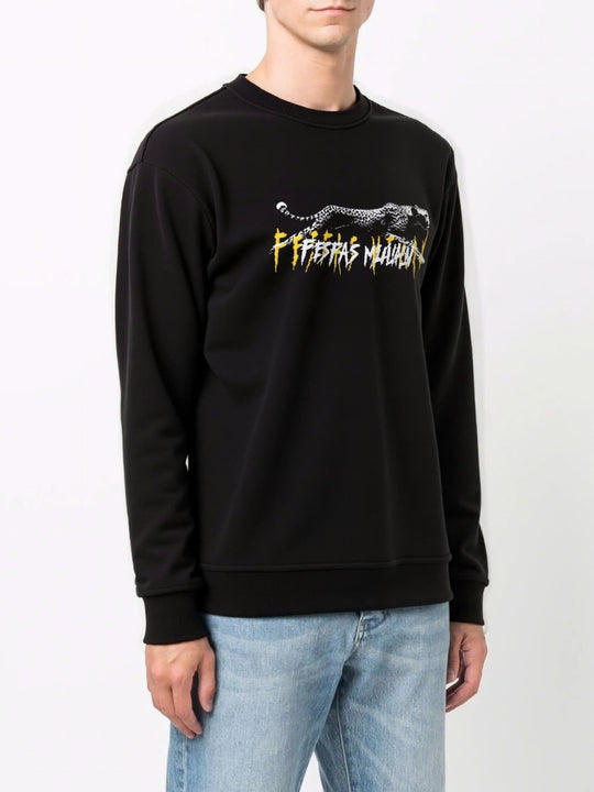FesFas panther-print Sweatshirt | Black | Men