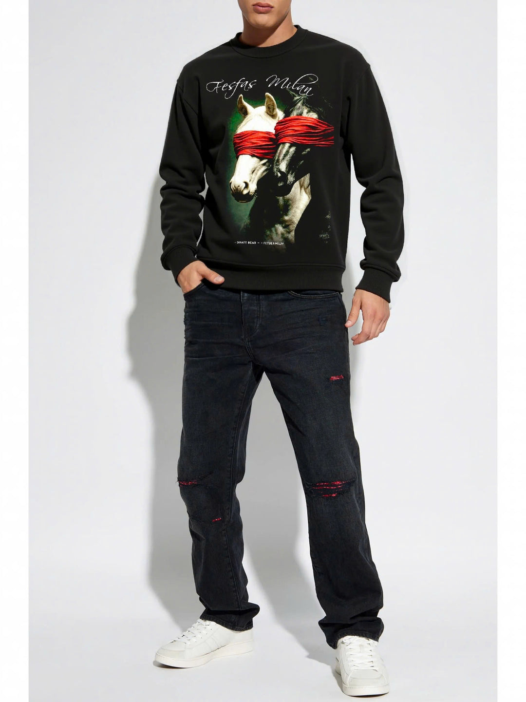 FesFas horse-print Sweatshirt | Black | Men