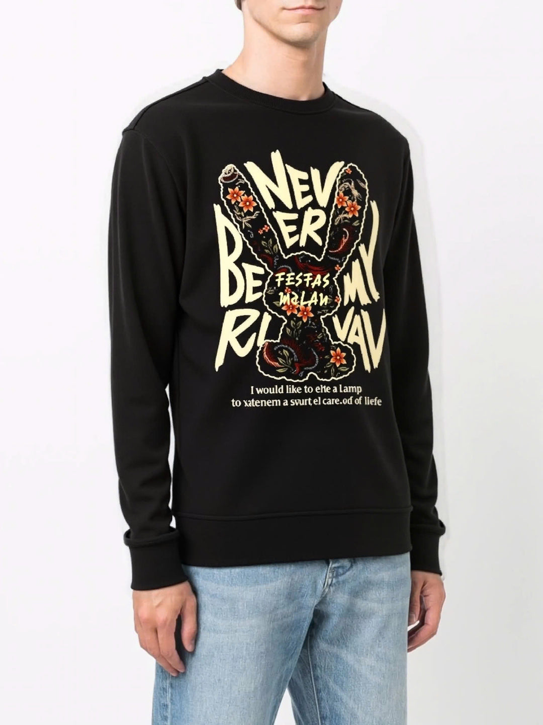 FesFas bunny-print Sweatshirt | Black | Men