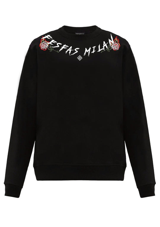 FesFas graphic-print Sweatshirt | Black | Men