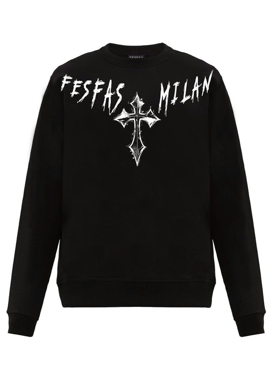 FesFas graphic-print Sweatshirt | Black | Men