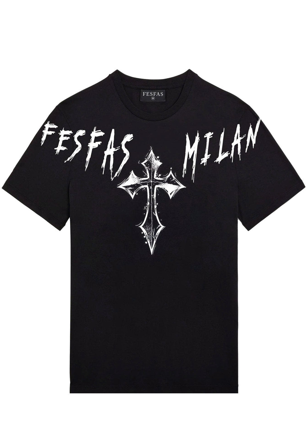 FesFas cross-print T-shirt | Black | Men