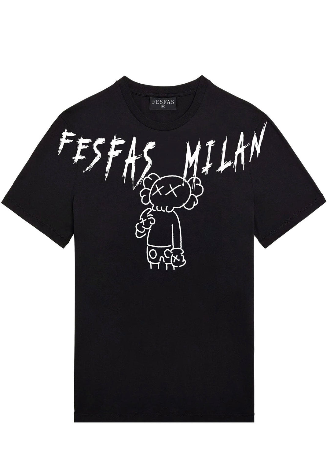 FesFas cartoon-print T-shirt | Black | Men