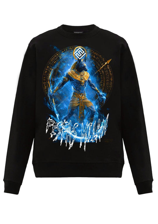 FesFas anubis-print Sweatshirt | Black | Men