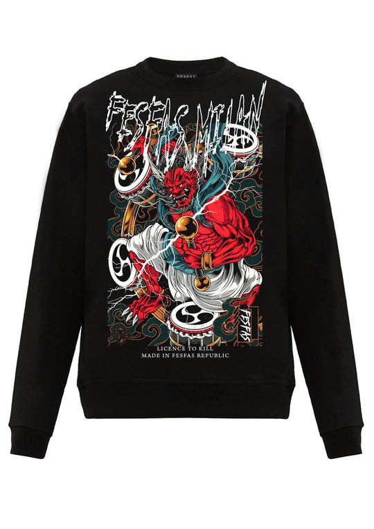 FesFas storm warrior-print Sweatshirt | Black | Men
