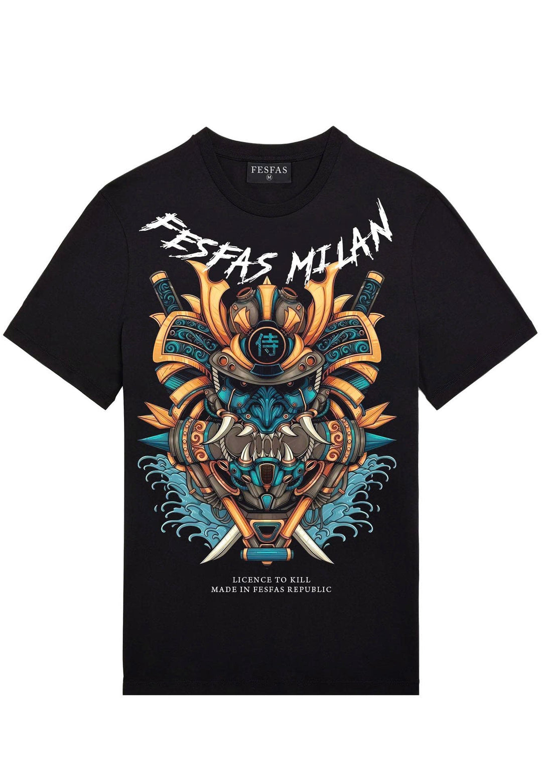 FesFas oni mask-print T-shirt | Black | Men