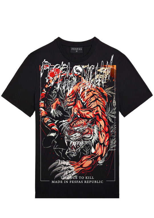 FesFas tattoos-print T-shirt | Black | Men
