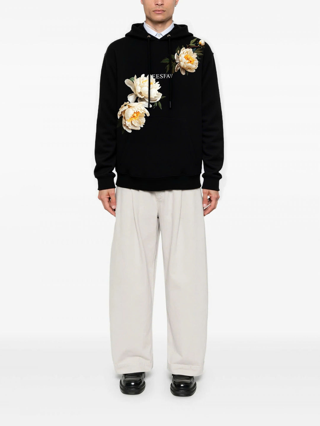 FesFas Flower-print Hoodie | Black | Men