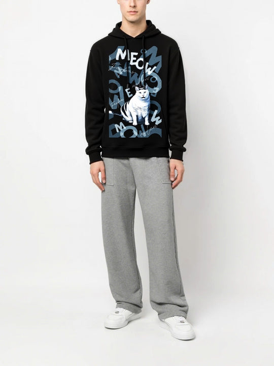 FesFas Cat-print Hoodie | Black | Men