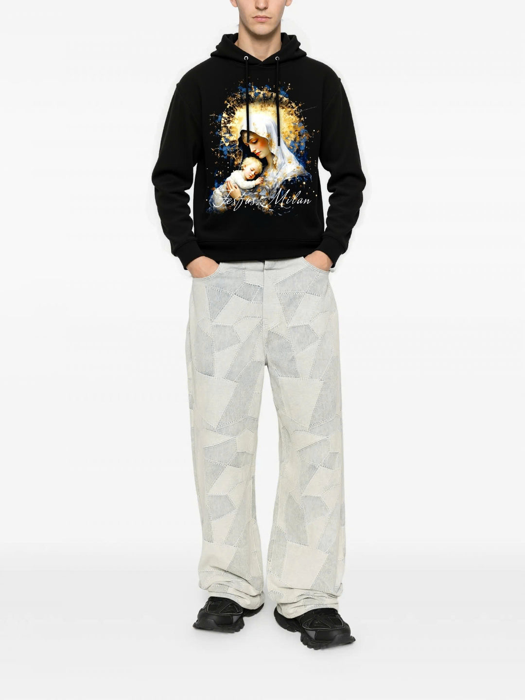 FesFas Maria-print Hoodie | Black | Men