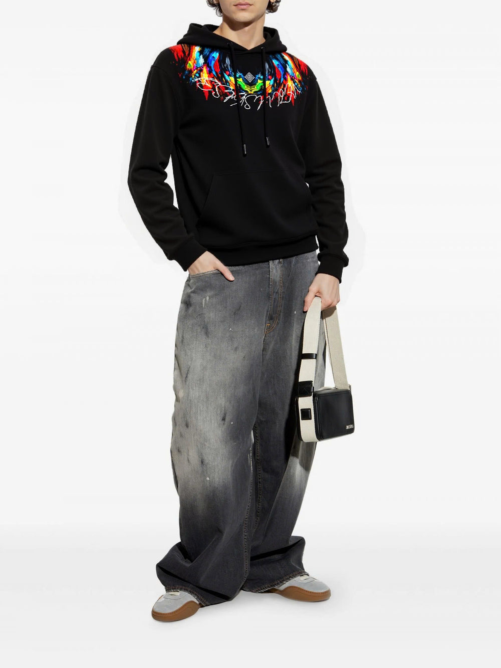 FesFas color-print Hoodie | Black | Men