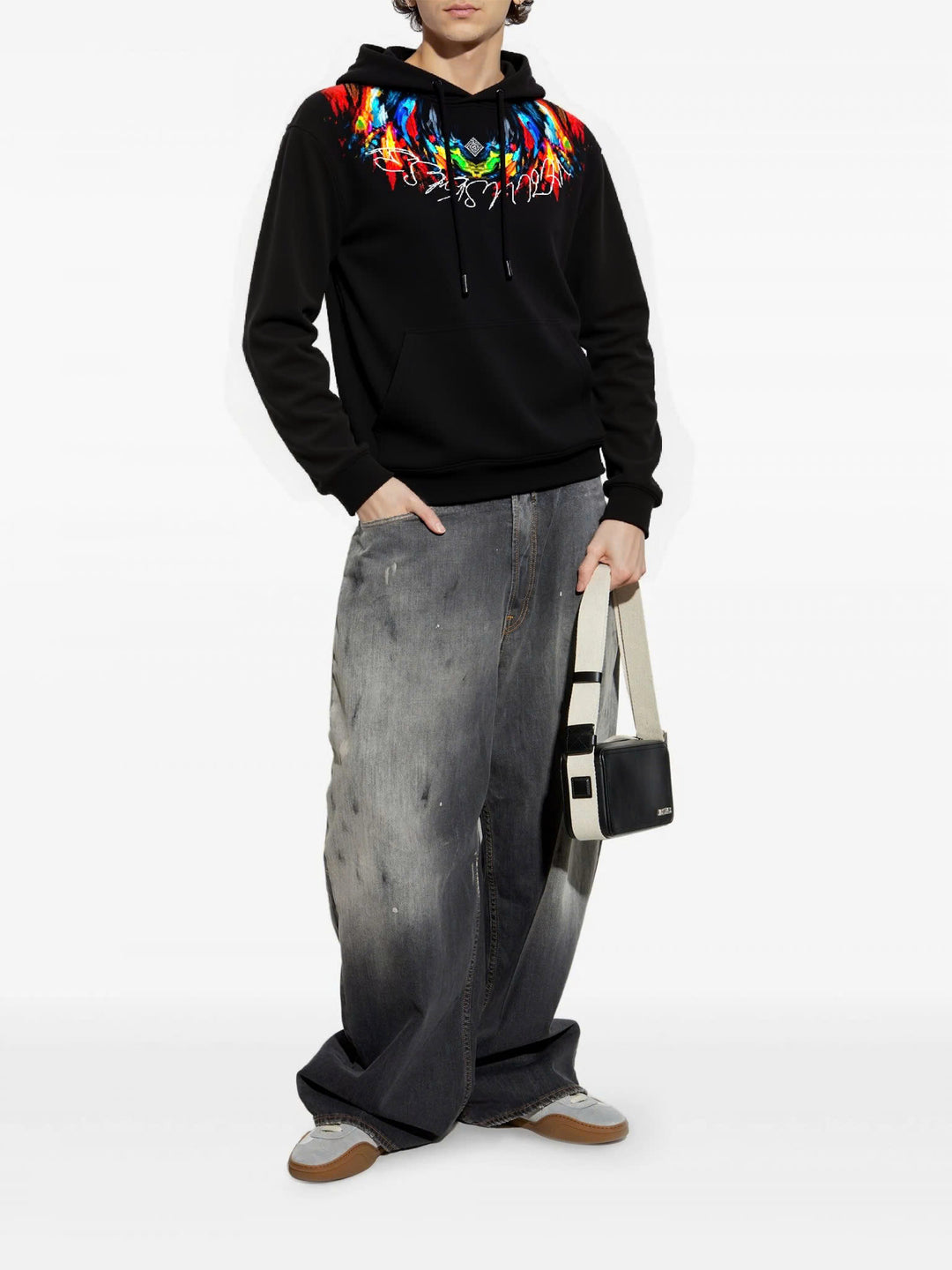 FesFas color-print Hoodie | Black | Men