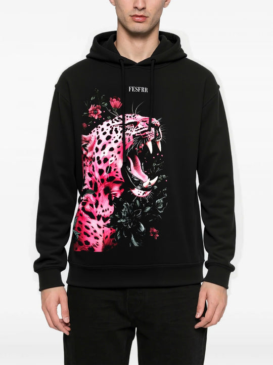 FesFas jaguar-print Hoodie | Black | Men