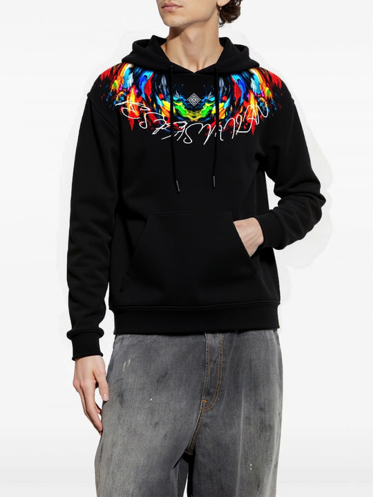 FesFas color-print Hoodie | Black | Men