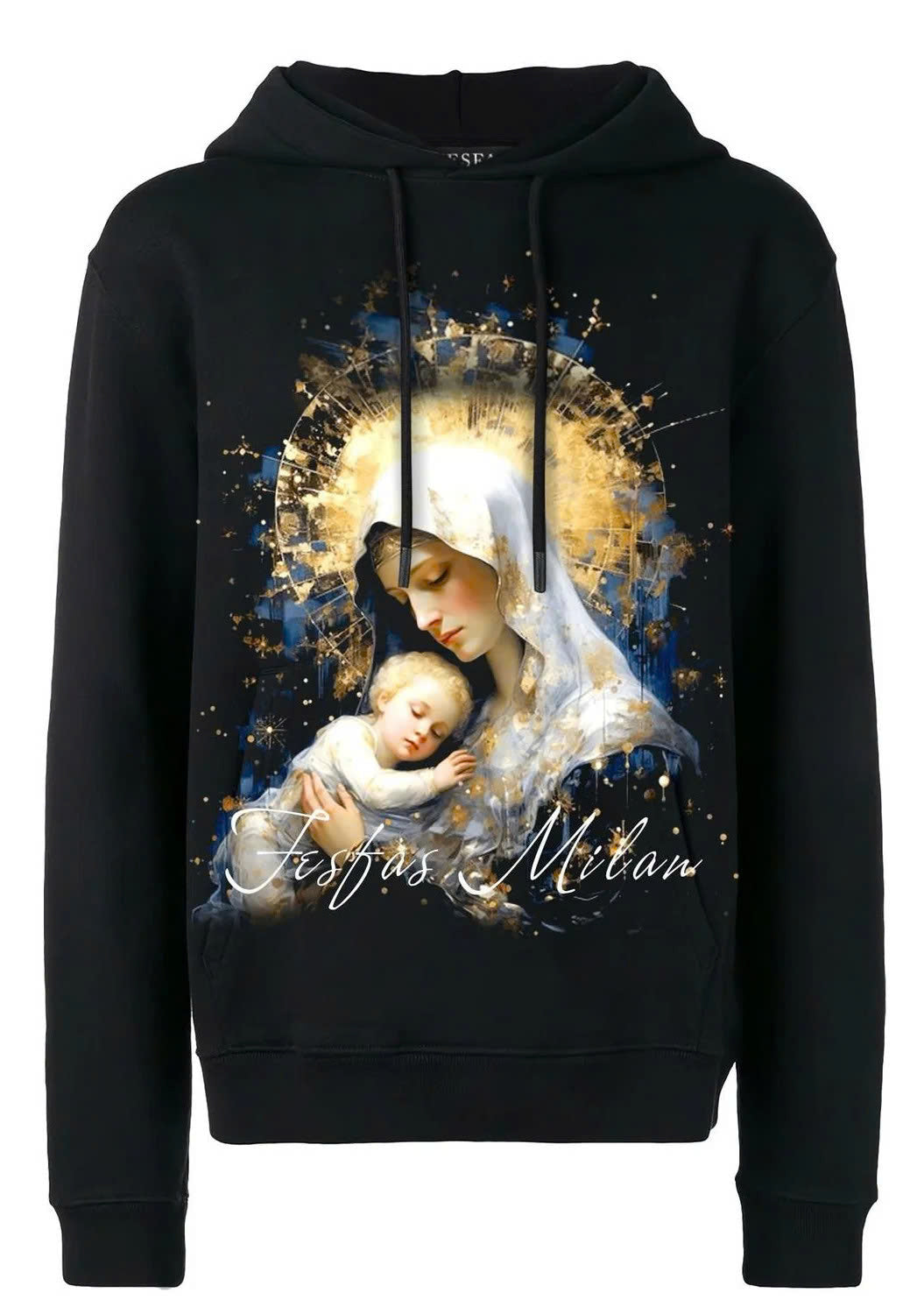 FesFas Maria-print Hoodie | Black | Men