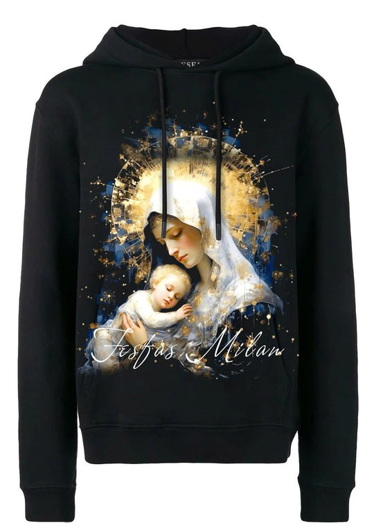 FesFas Maria-print Hoodie | Black | Men