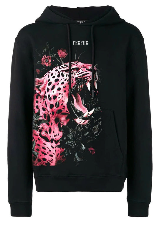 FesFas jaguar-print Hoodie | Black | Men