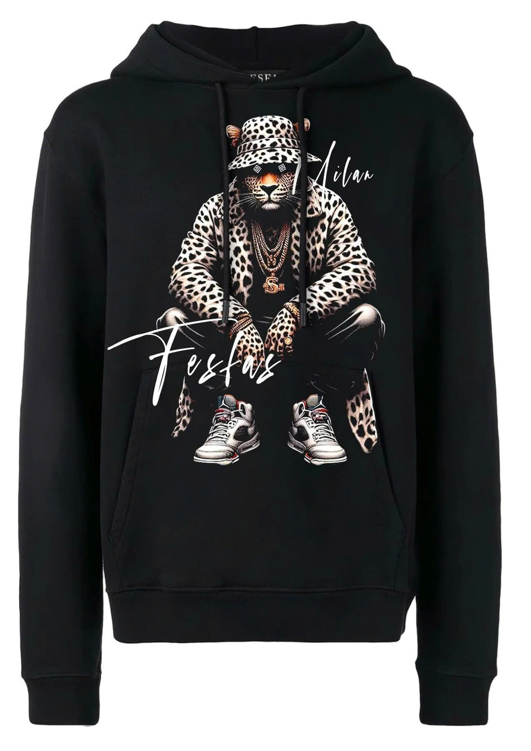 FesFas leopard-print Hoodie | Black | Men