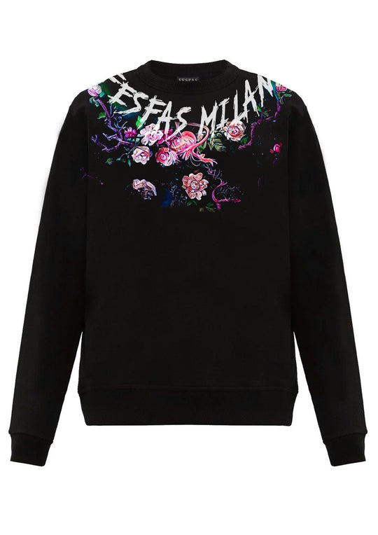 FesFas flowers-print Sweatshirt | Black | Men