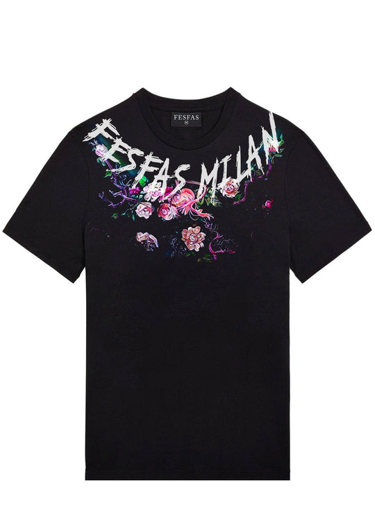 FesFas flowers-print T-shirt | Black | Men