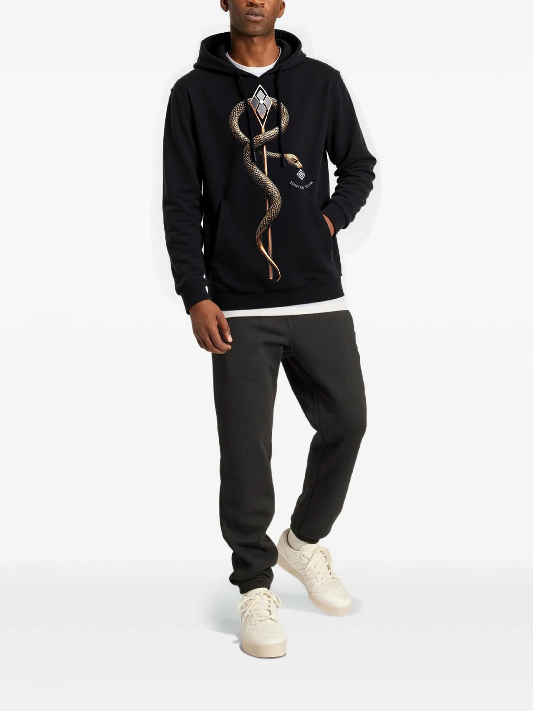 FesFas snake-print Hoodie | Black | Men