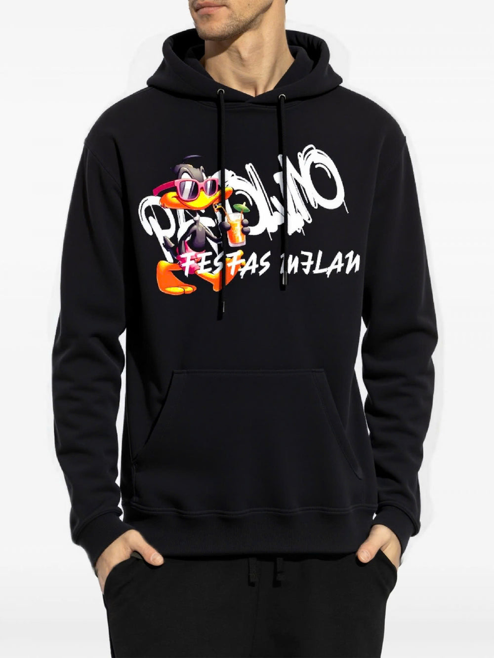 FesFas duck-print Hoodie | Black | Men