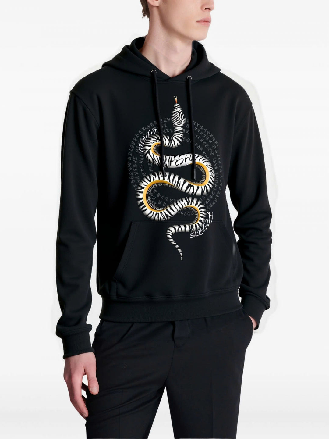 FesFas snake-print Hoodie | Black | Men