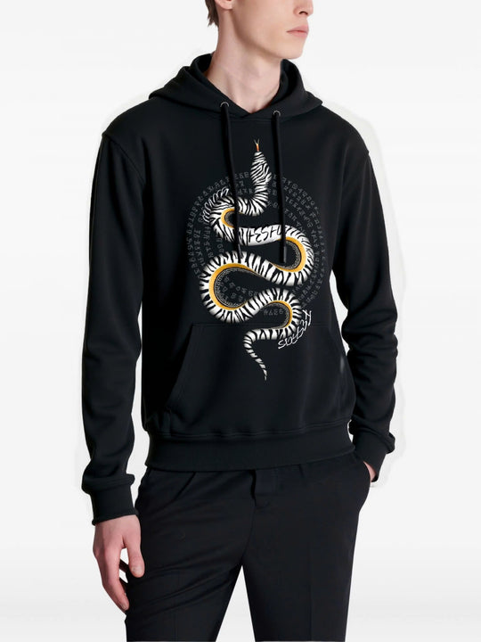 FesFas snake-print Hoodie | Black | Men