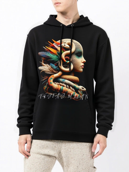 FesFas snake-print Hoodie | Black | Men