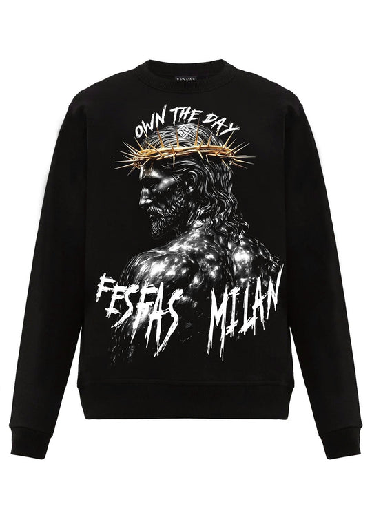 FesFas graphic-print Sweatshirt | Black | Men