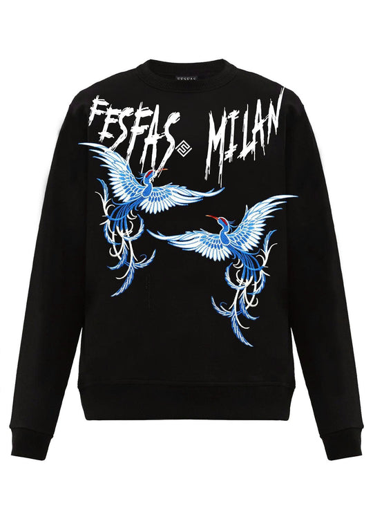 FesFas phoenix-print Sweatshirt | Black | Men