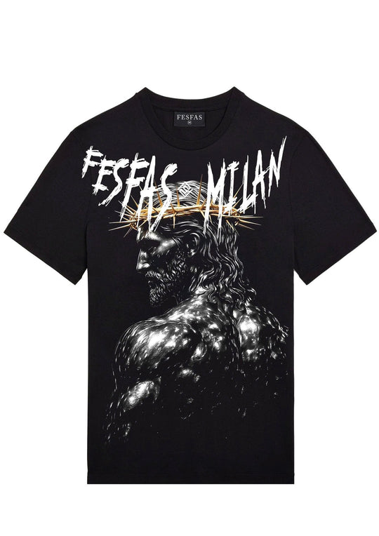 FesFas god-print T-shirt | Black | Men