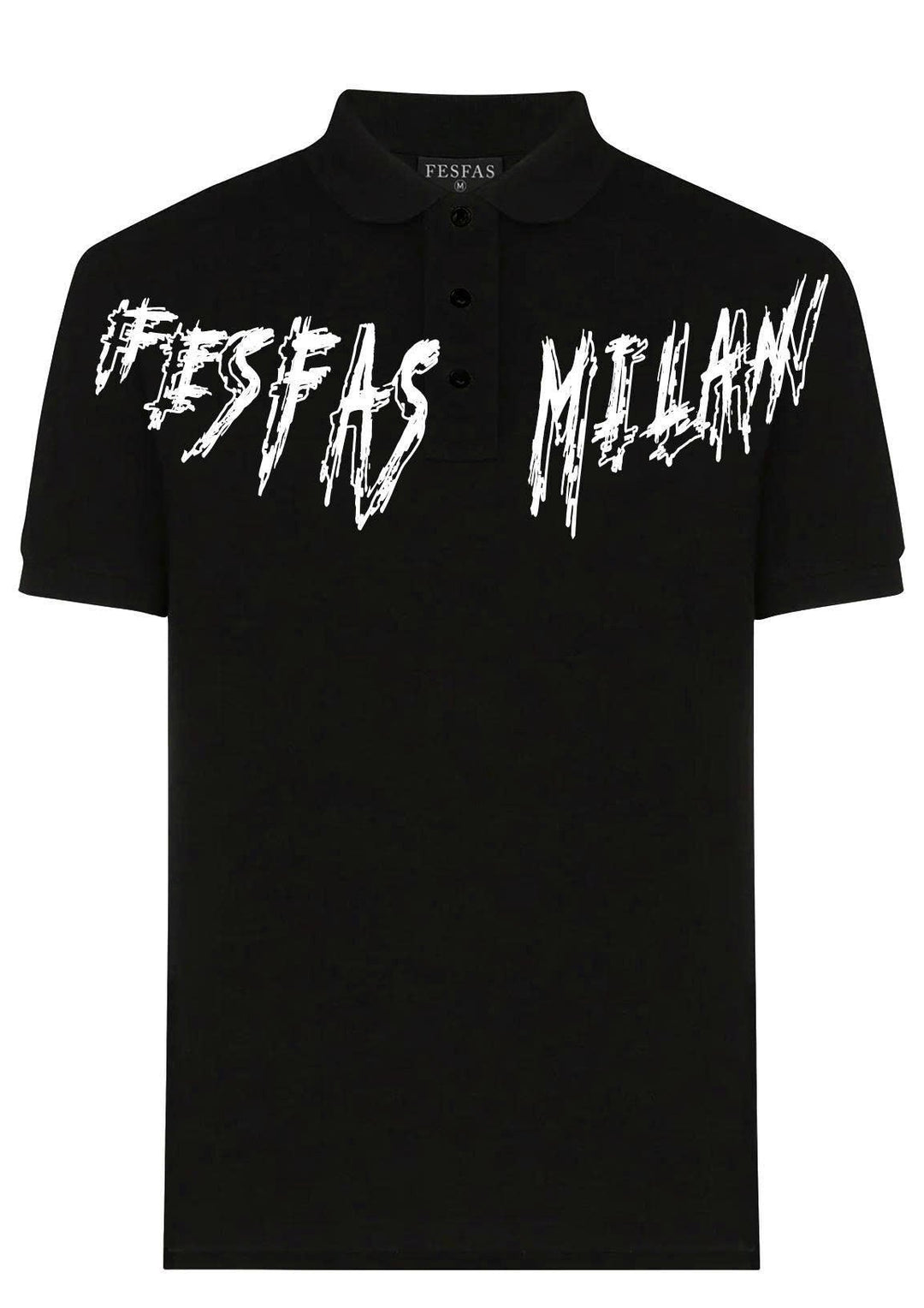FesFas graphic-print Polo Shirt | Men | Black