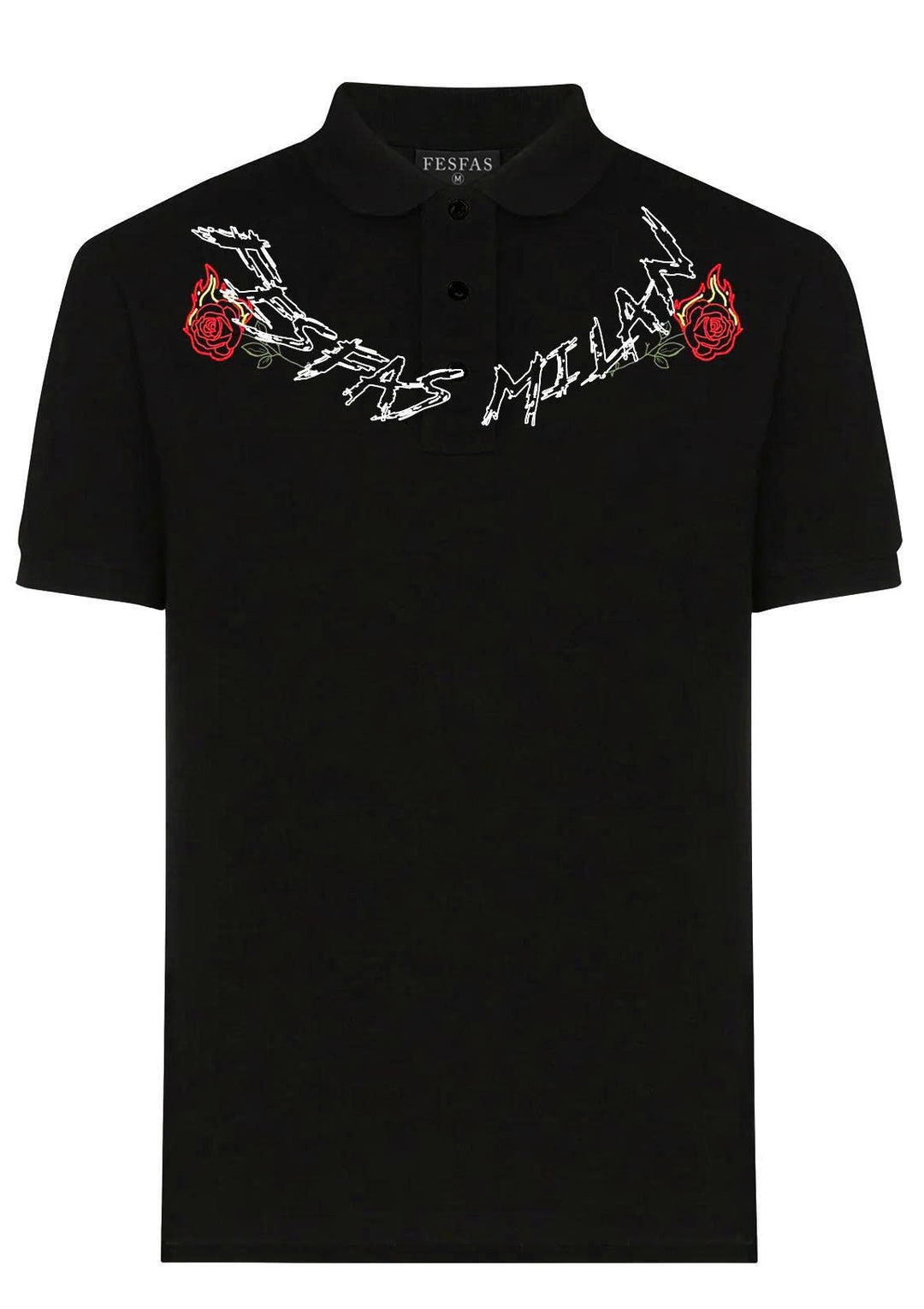 FesFas graphic-print Polo Shirt | Men | Black
