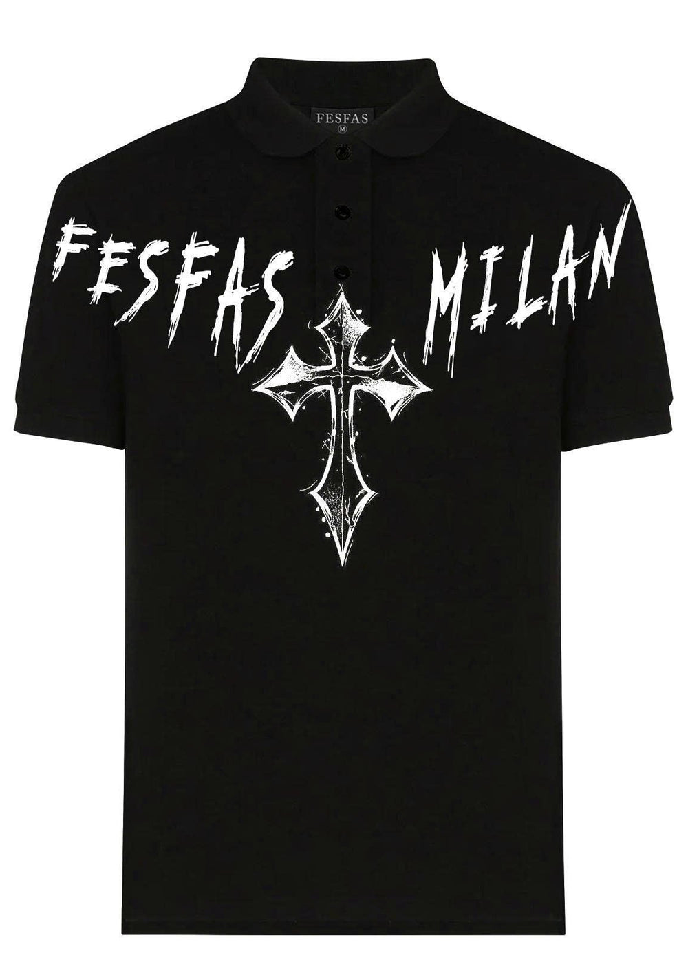 FesFas cross-print Polo Shirt