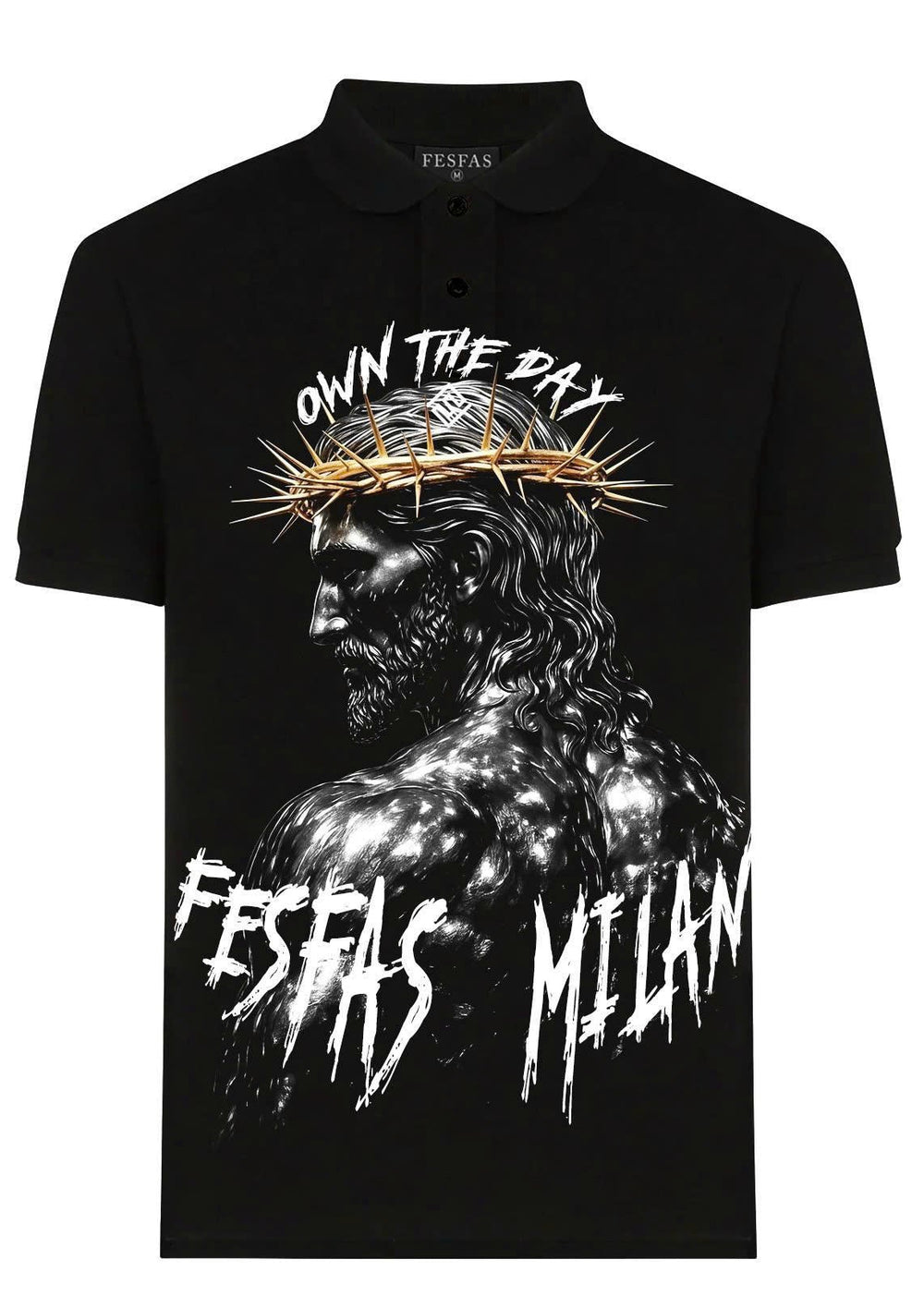 FesFas god of sea-print Polo Shirt