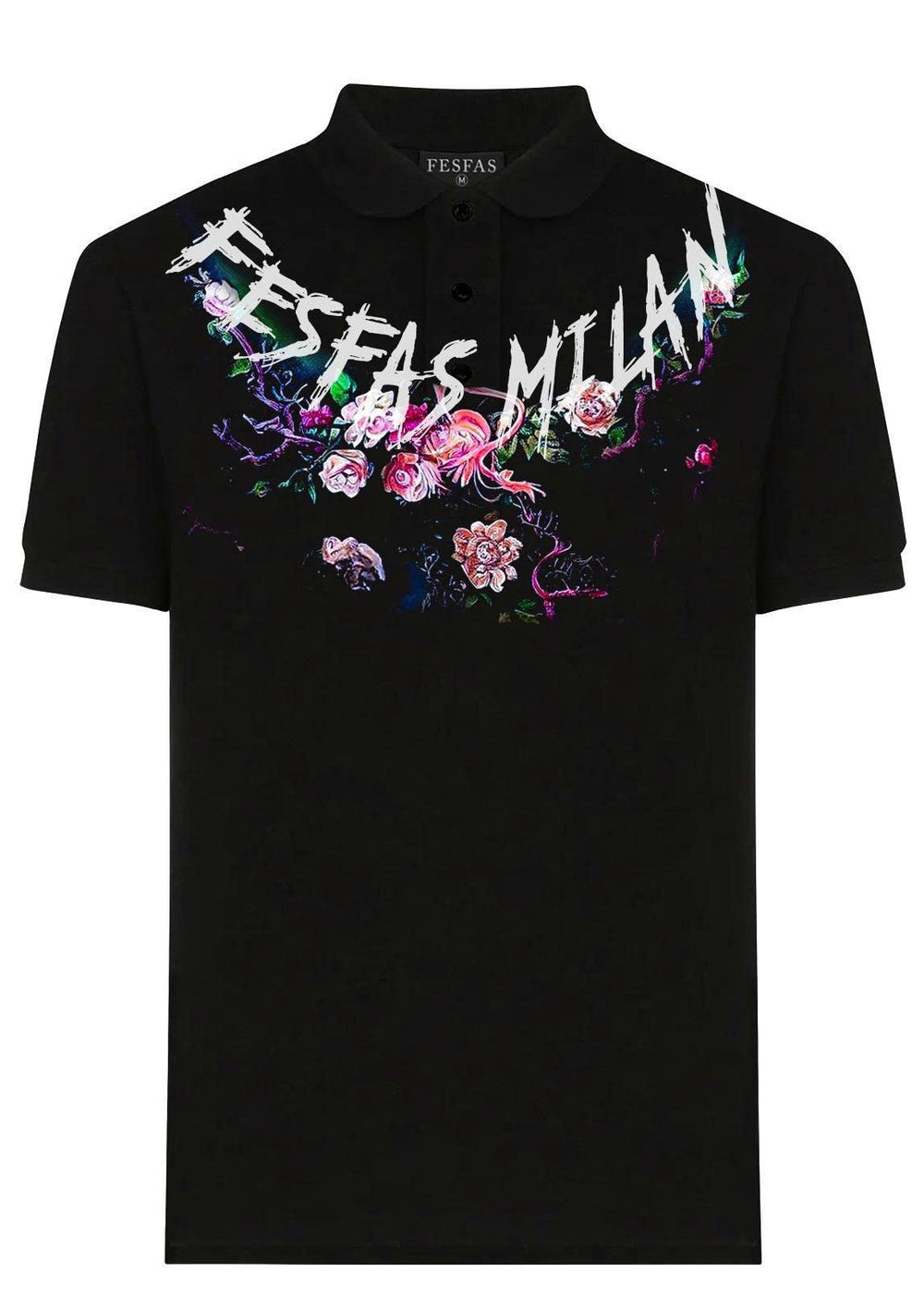 FesFas roses-print Polo Shirt