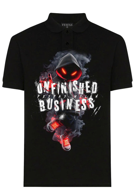 FesFas mystic-print Polo Shirt | Men | Black