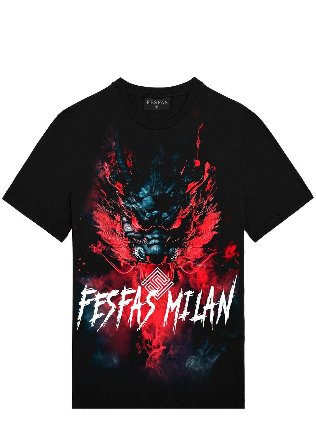 FesFas dark oni fusion-print T-shirt | Black | Men