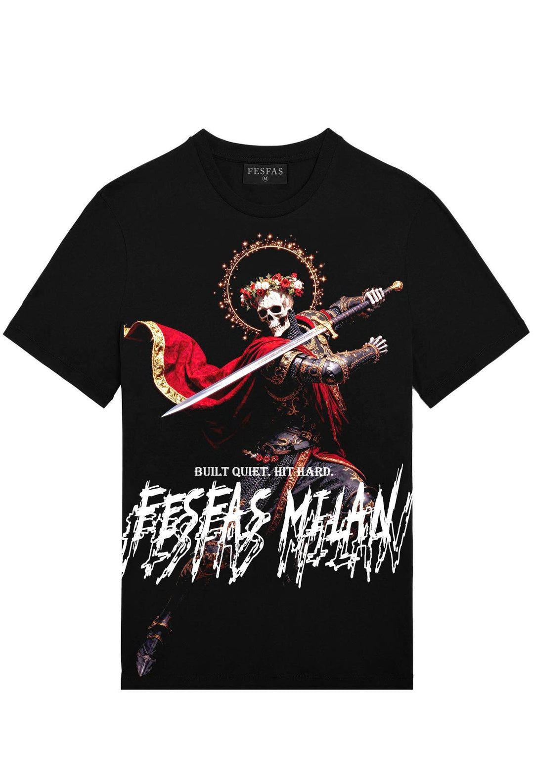 FesFas bone knight-print T-shirt | Black | Men