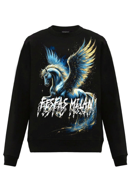 FesFas pegasus-print Sweatshirt | Black | Men