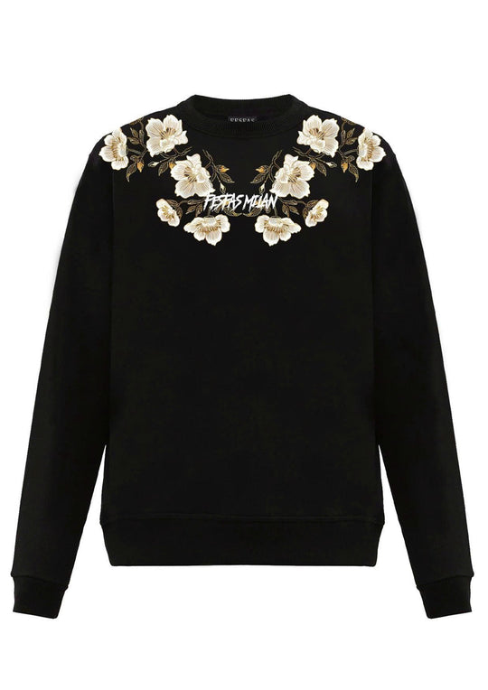FesFas camelia flowers-print Sweatshirt | Black | Men