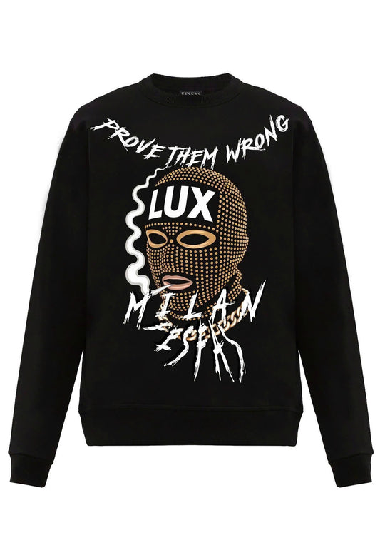 FesFas mask-print Sweatshirt | Black | Men