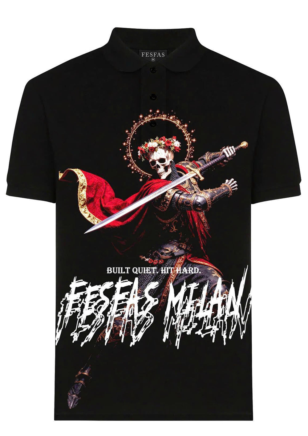 FesFas bone knight-print Polo Shirt