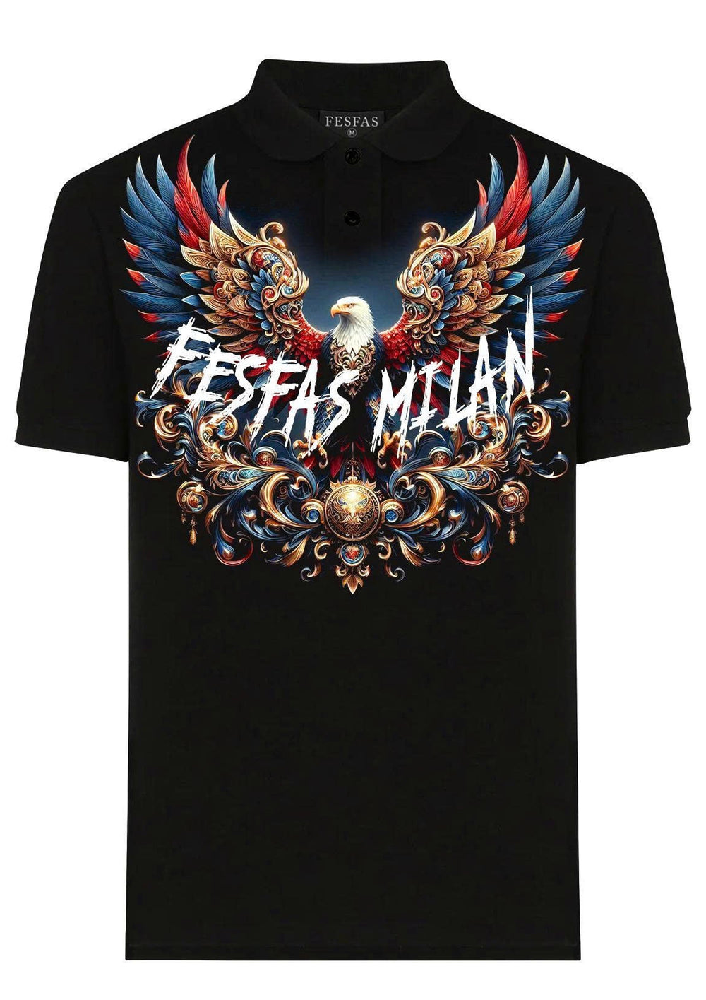 FesFas royal eagle-print Polo Shirt