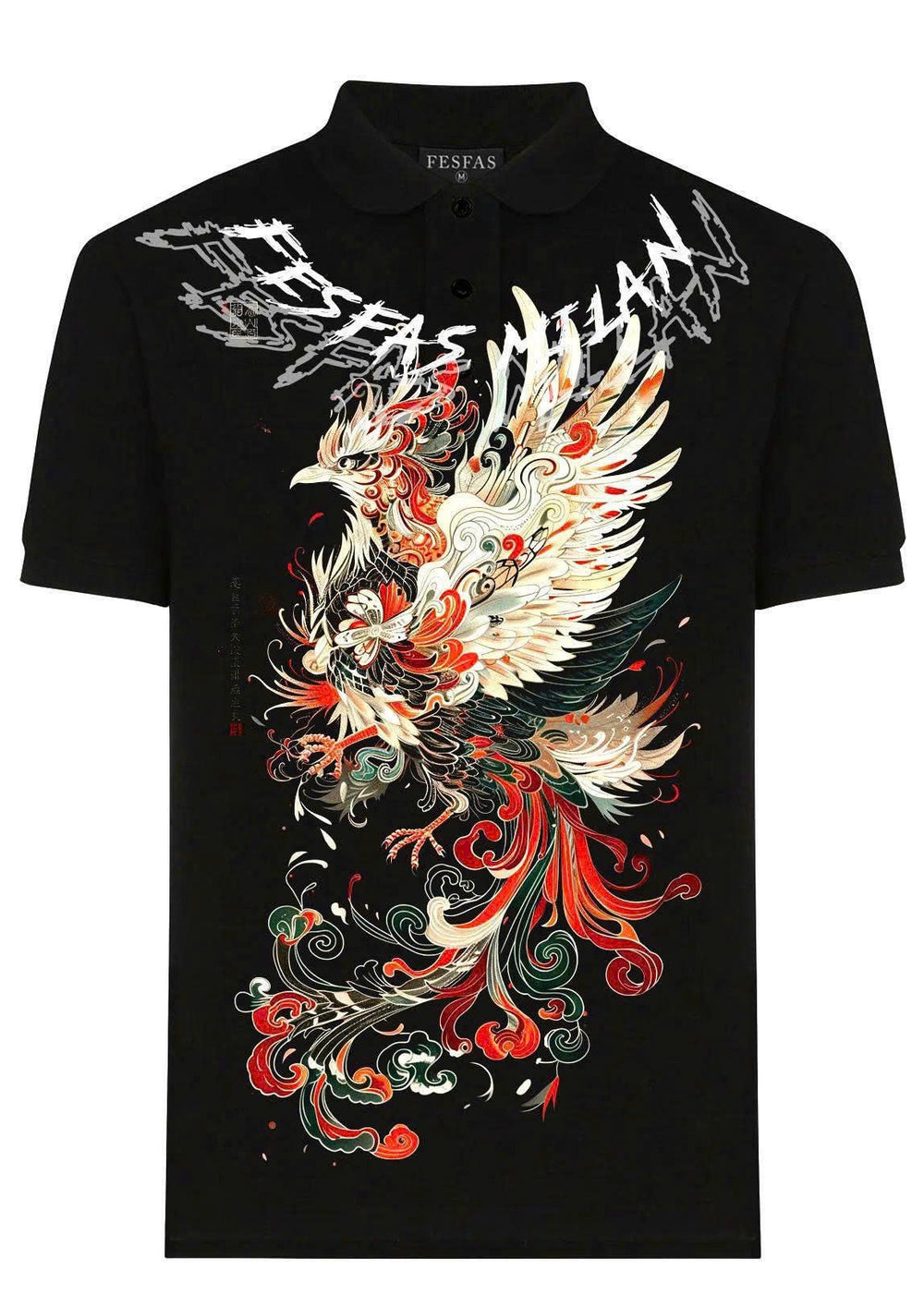 FesFas phoenix-print Polo Shirt