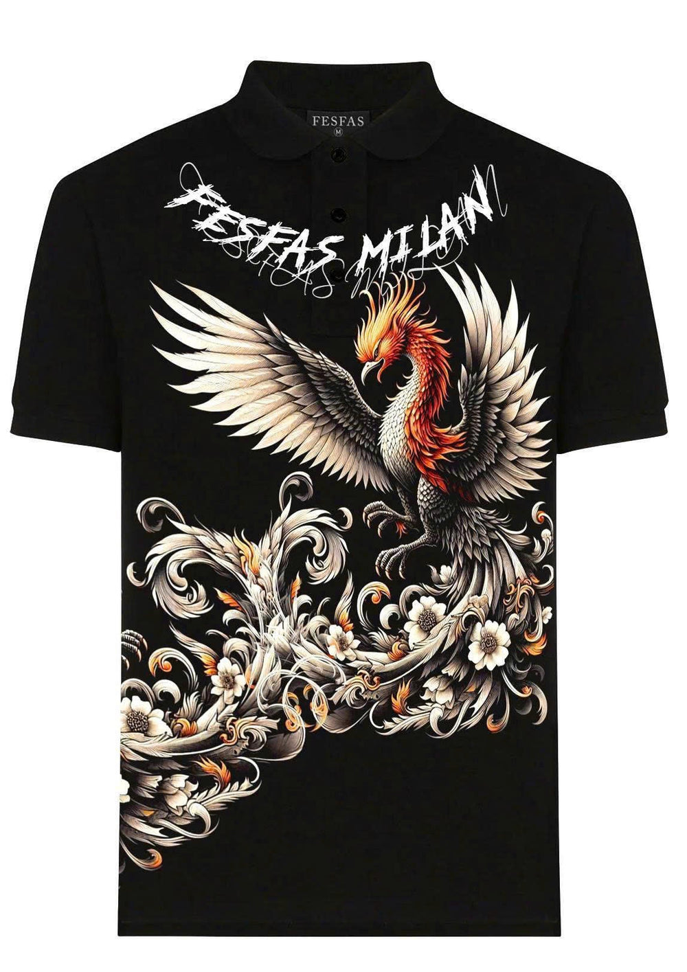 FesFas phoenix-print Polo Shirt