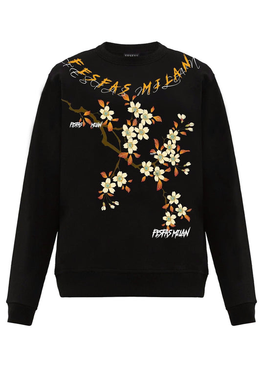 FesFas flowers-print Sweatshirt | Black | Men