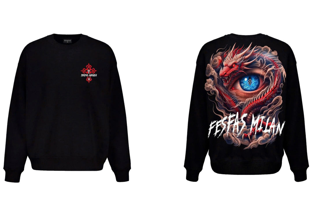 FesFas tattoos-print Sweatshirt | Black | Men