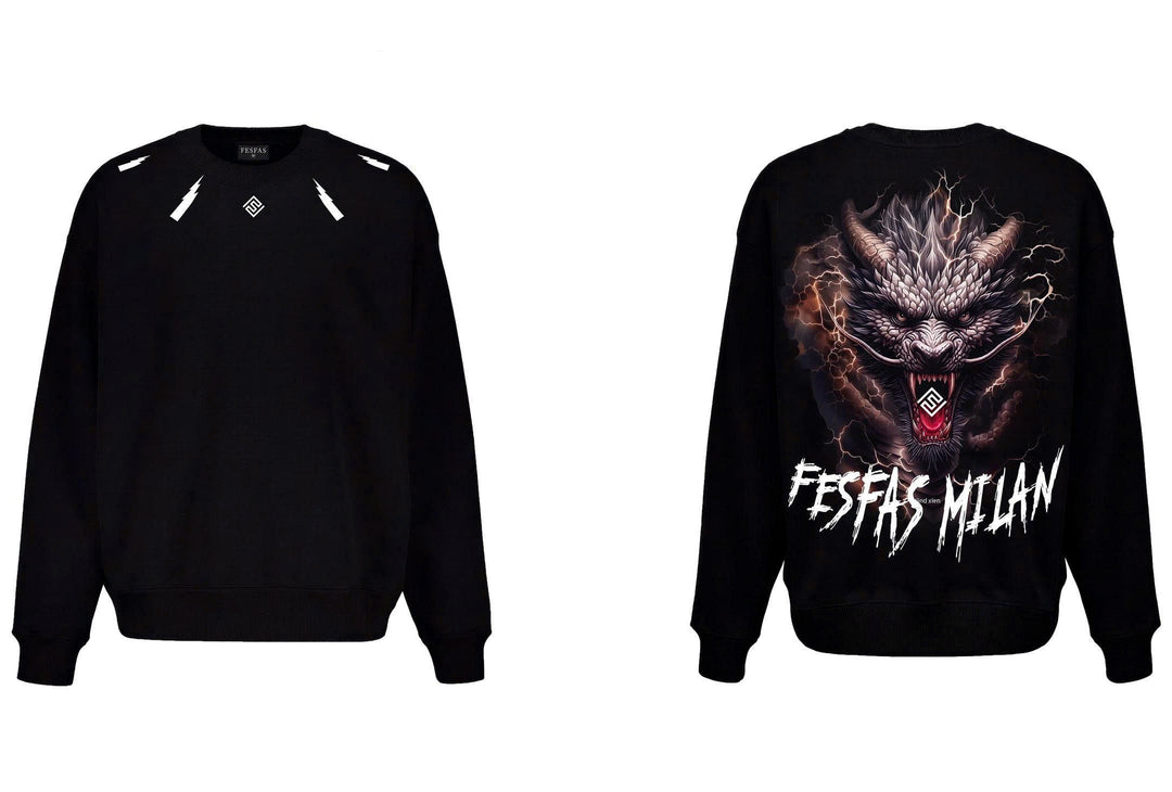 FesFas tattoos-print Sweatshirt | Black | Men